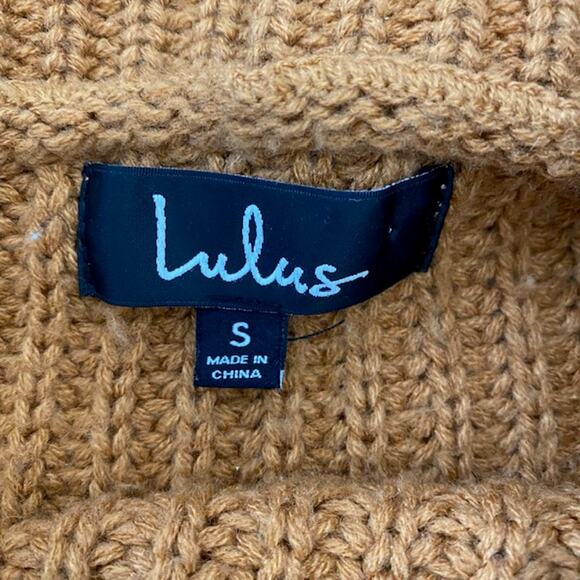 Lulus Carmichael Light Brown Off The Shoulder Knit Sweater Small - Picture 7 of 10